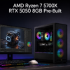 AMD Ryzen 7 5700X RTX 5050 8GB Pre-Built 16GB Ram 512GB NVMe